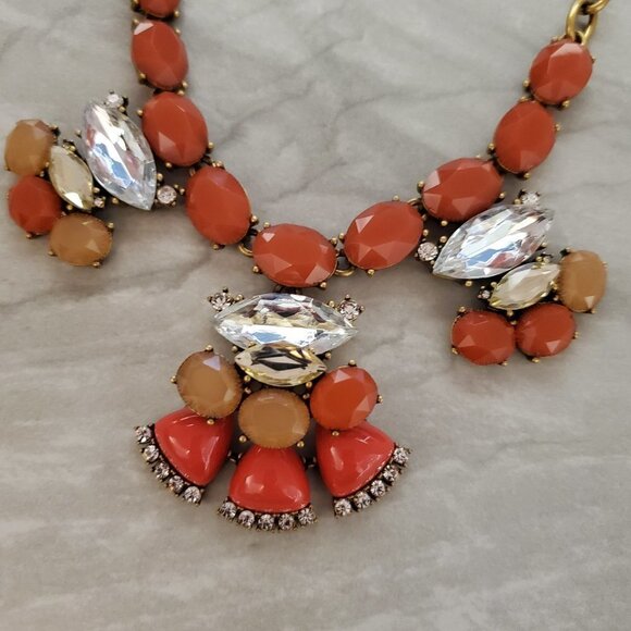 ✨ NEW J.Crew Rhinestone Crystal Cluster Stacked Statement Necklace ✨ - Picture 6 of 14